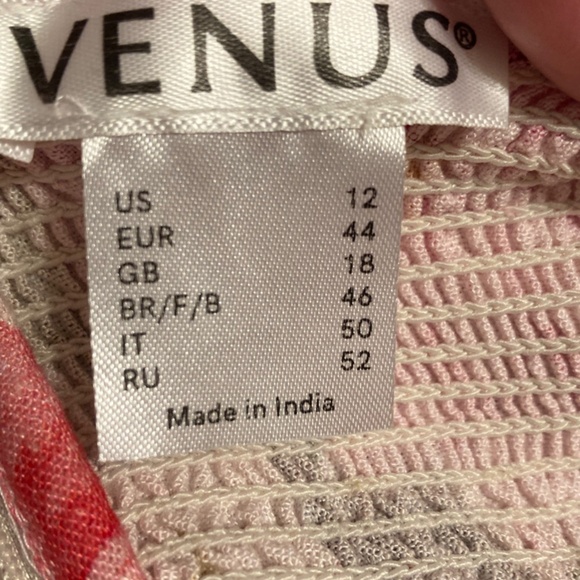 Venus Pink Floral Jumpsuit, Strapless sz 12 - Picture 9 of 10